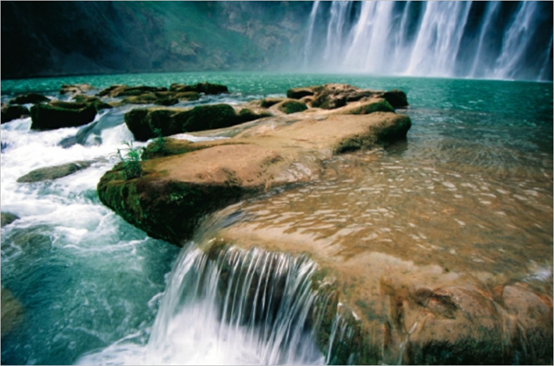 Rhinoceros pool under Huangguoshu waterfall